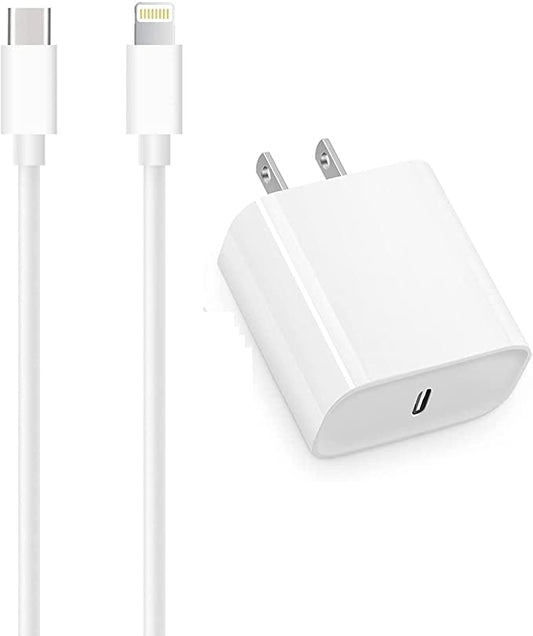 USB-C | 20W POWER ADAPTER | USB-C TO LIGHTNING CABLE | WHITE