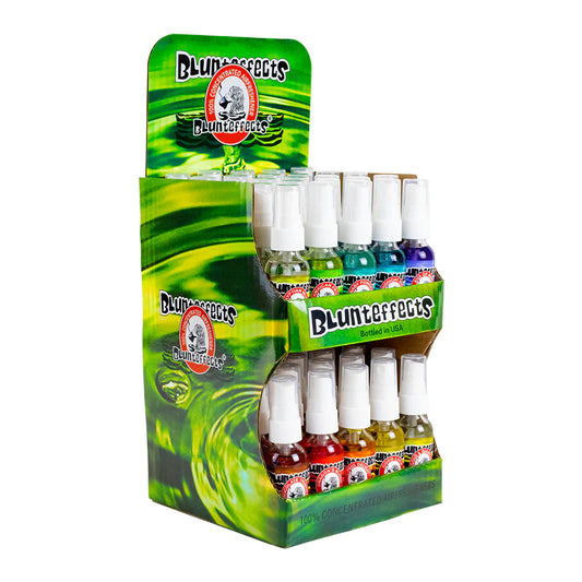BLUNT EFFECTS 1 OZ BOTTLE SPRAY DISPLAY | 50CT (note* delivery within the limits/ pickup ONLY)