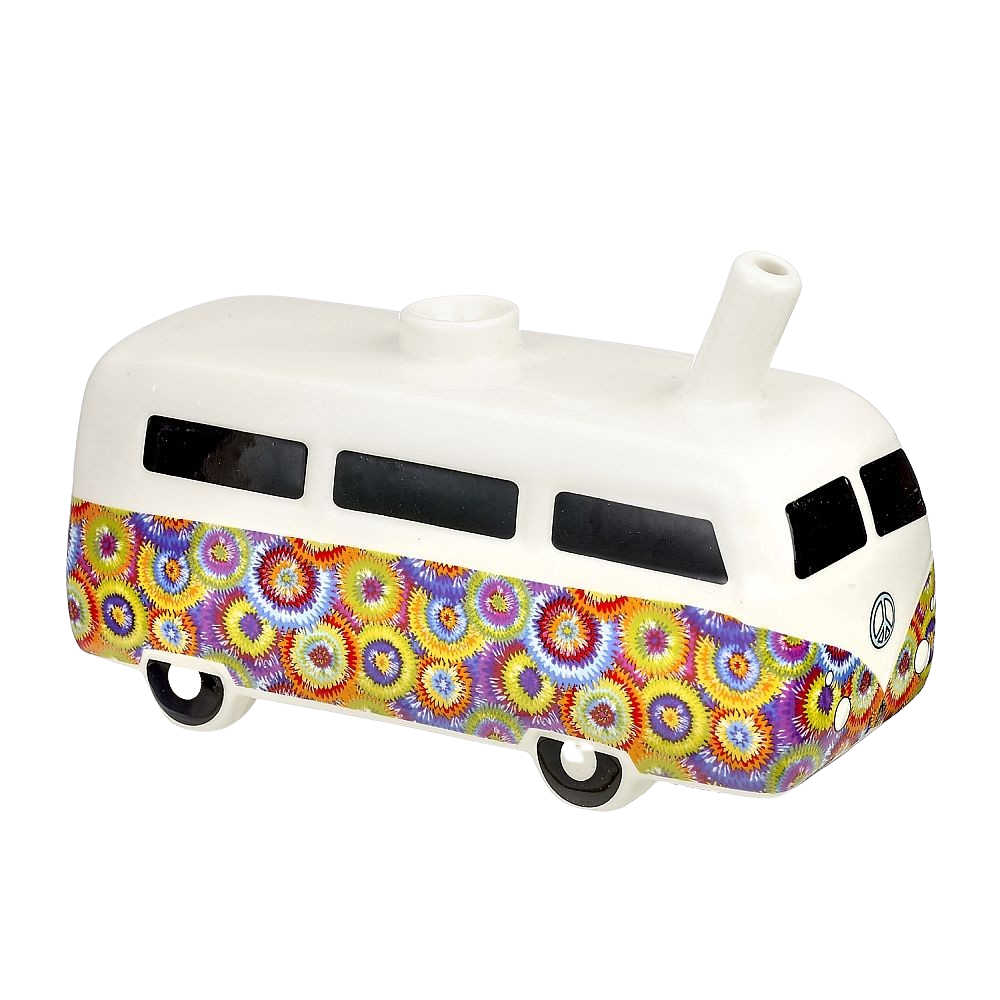 RETRO VINTAGE BUS FLOWER BURST DESIGN PIPE