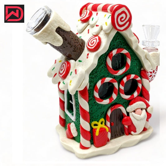 5" CANDY CANE SANTA'S SPECIAL WATER PIPE