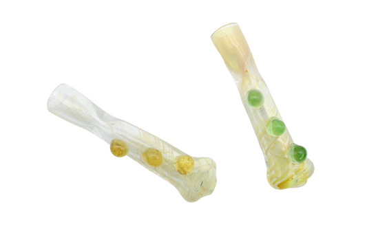 3" CLEAR SPIRAL CHILLUM HAND PIPE | 1CT