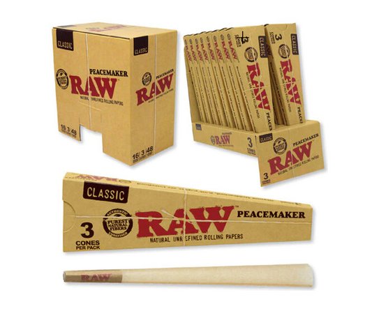 RAW - CLASSIC CONES | PEACEMAKER  3 CONES PER PACK (48 CONES PER BOX)