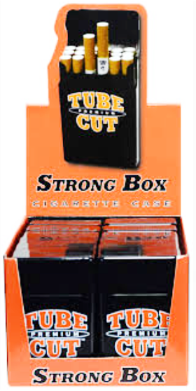 TUBE CUT KINGS STRONG BOX CIGARETTE CASE | 12ct