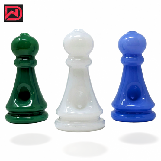 3.75" MIXED COLORS CHESS SHAPED HAND PIPE