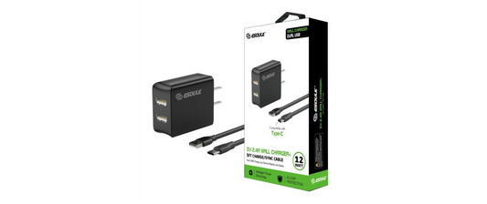 ESOULK | 12W | 5FT CABLE | 2.4A WALL CHARGER | TYPE-C | BLACK