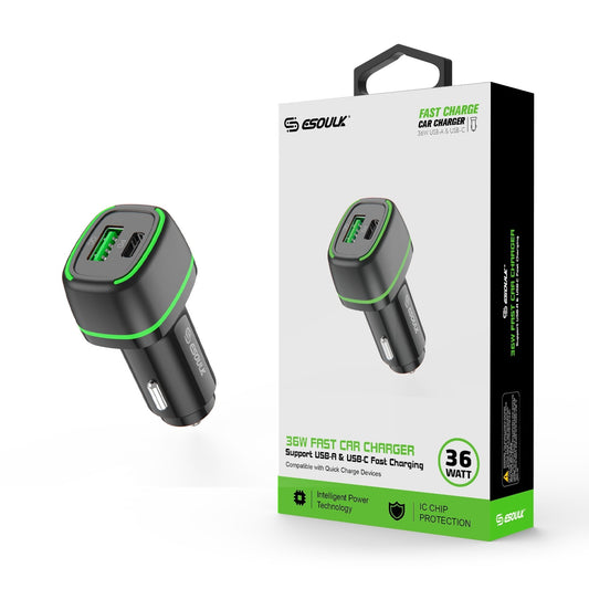 ESOULK | 36W TYPE C FAST CAR CHARGER