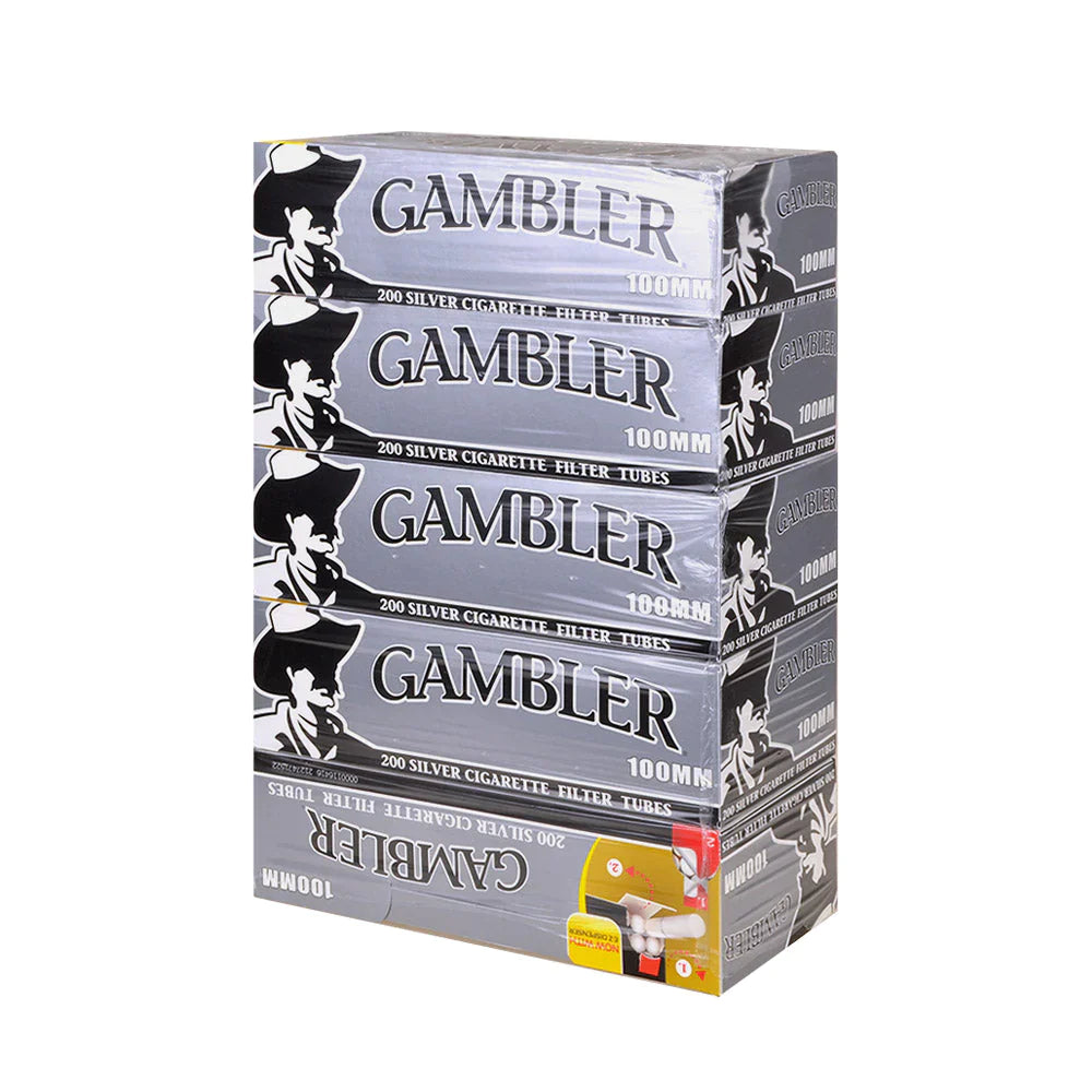 GAMBLER 100MM SILVER | 5CT SLEEVE
