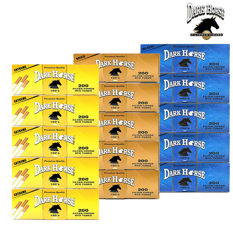 DARK HORSE CIGARETTE FILTER TUBES 100'S| 5 COUNT SLEEVE