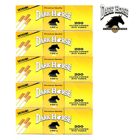 DARK HORSE CIGARETTE FILTER TUBES 100'S| 5 COUNT SLEEVE