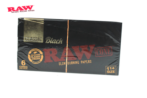 RAW- CLASSIC BLACK CONES| KING SIZE