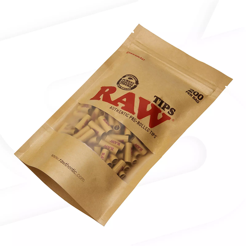 RAW PRE-ROLLED TIPS BAG | 200 COUNT