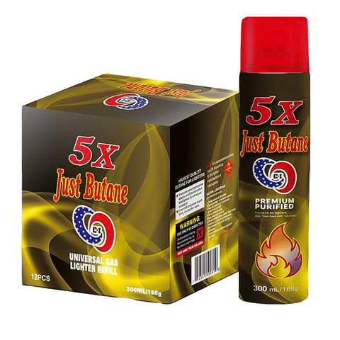 JUST BUTANE 5X | UNIVERSAL GAS LIGHTER REFILL | 12 COUNT (AVAILABLE ONLY FOR PICK-UP)
