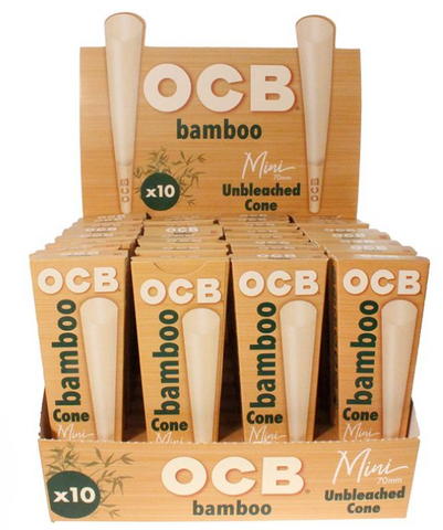 OCB BAMBOO CONES | MINI 70MM | 32 X 10 PACK