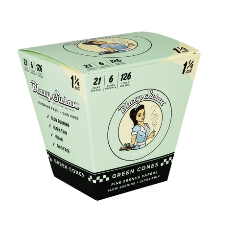 BLAZY SUSAN GREEN CONES 1 1/4 SIZE 6 CONES PER PACK | 21 PACKS PER BOX