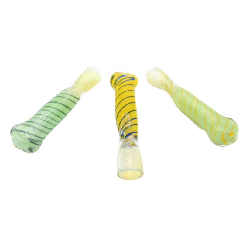 3" GREEN SWIRL CHILLUM | 1CT