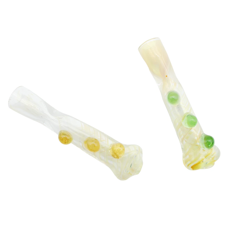 3" CLEAR SPIRAL CHILLUM HAND PIPE | 1CT