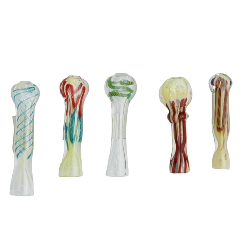 3" MIX CLEAR SPIRAL CHILLUM | 1CT