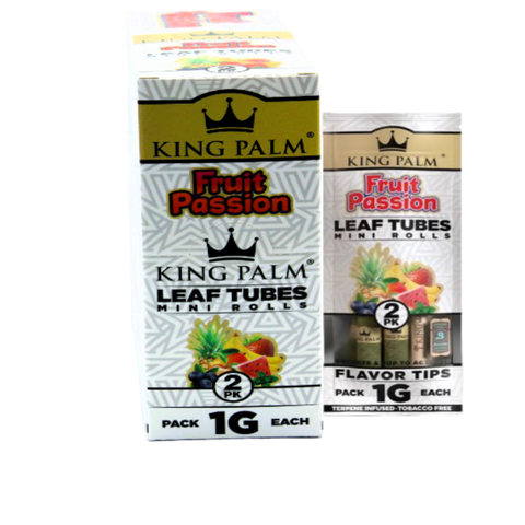 KING PALM | LEAF TUBES | 2 PACK MINI ROLLS | 1 GRAM EACH PACK | 20CT