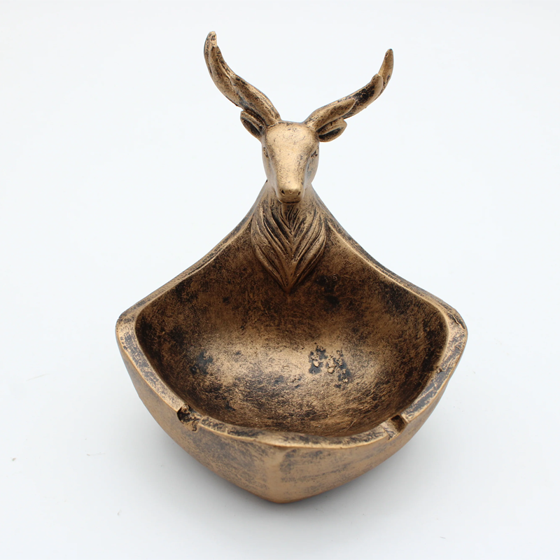 BRONZE ELK ASHTRAY 1CT