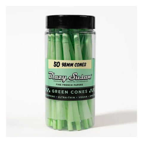 BLAZY SUSAN 98MM GREEN CONES 50CT JAR