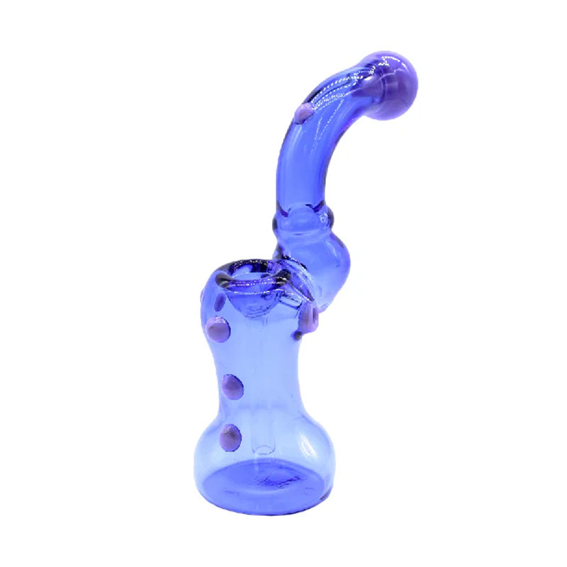 7" BLUE TUBE HP SLYME JOINT MULTI MARBLE ART BUBBLER | HAND PIPE