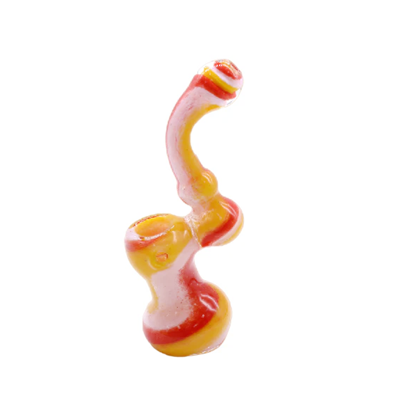 6" MULTICOLOR ART WORK BUBBLER HAND PIPE