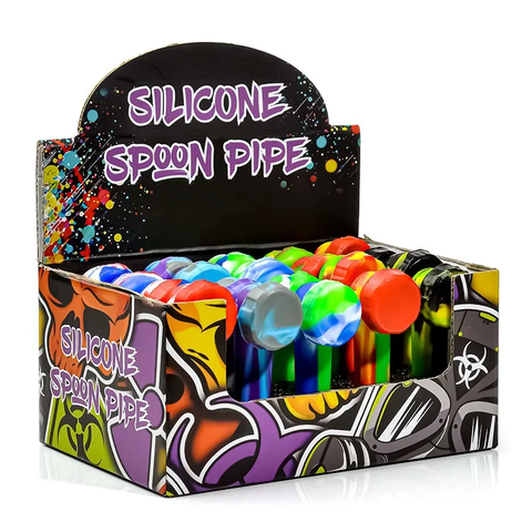 SILICONE SPOON PIPE | 20 CT BOX