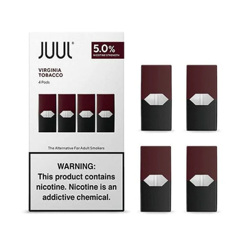 JUUL POD | VIRGINIA TOBACCO | 5% NICOTINE | PACK OF 4