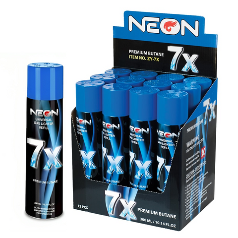 NEON 7X BUTANE LIGHTER REFILL GAS | 12CT