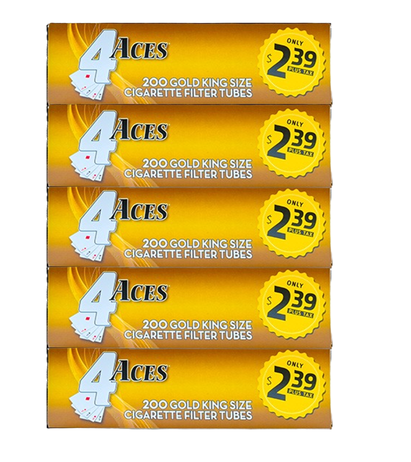 4ACES CIGARETTE FILTER TUBES | KING SIZE | 5 CT SLEEVE