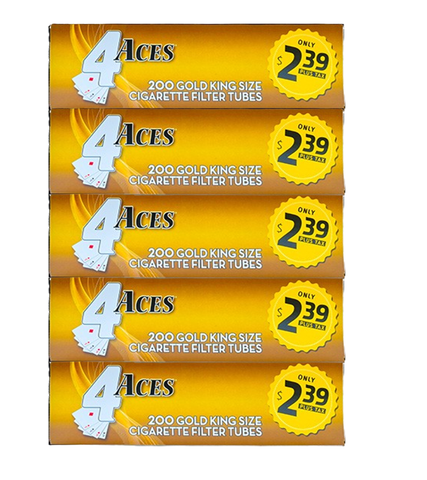 4ACES CIGARETTE FILTER TUBES | 5 CT SLEEVE | KING SIZE
