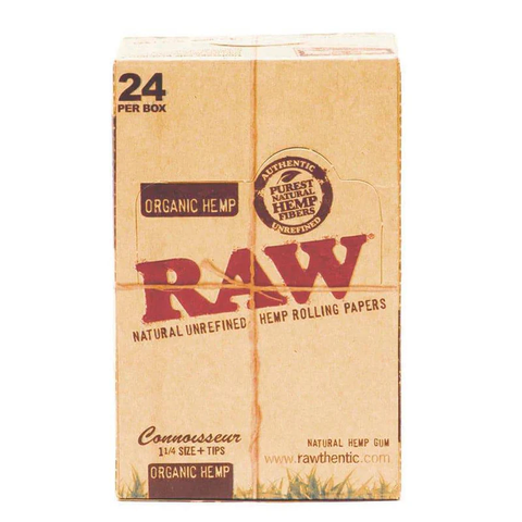 RAW ORGANIC CONNOISSEUR PAPER | 1 1/4 + TIPS | 24CT