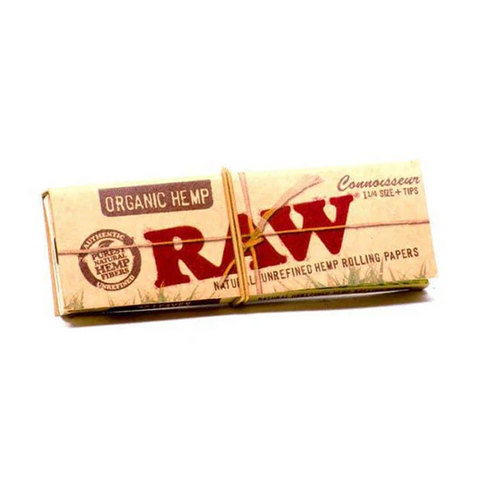 RAW ORGANIC CONNOISSEUR PAPER | 1 1/4 + TIPS | 24CT