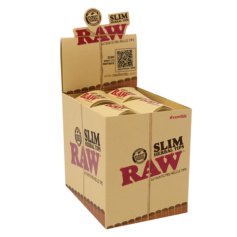 RAW SLIM HERBAL PRE ROLLED TIPS | 20ct