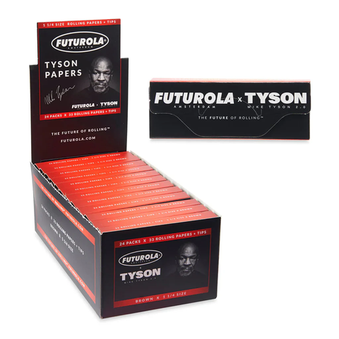 FUTUROLA TYSON PAPERS | BROWN X 1 1/4 PAPERS + TIPS | 24CT