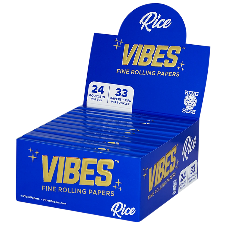 VIBES RICE KING SIZE PAPERS + TIPS | 24CT