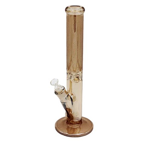 16" STRAIGHT WATER PIPE FUMED HIGH BRORSILICATE GLASS