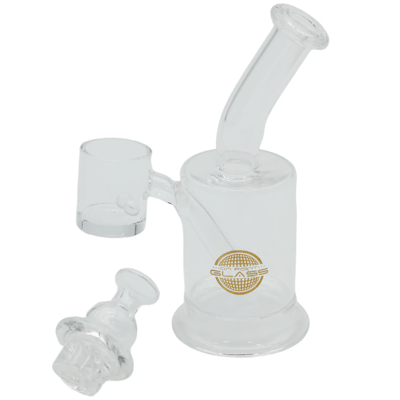 5" ON POINT GLASS CYCLONE BANGER MINI RIG & CARB CAP BOX SET