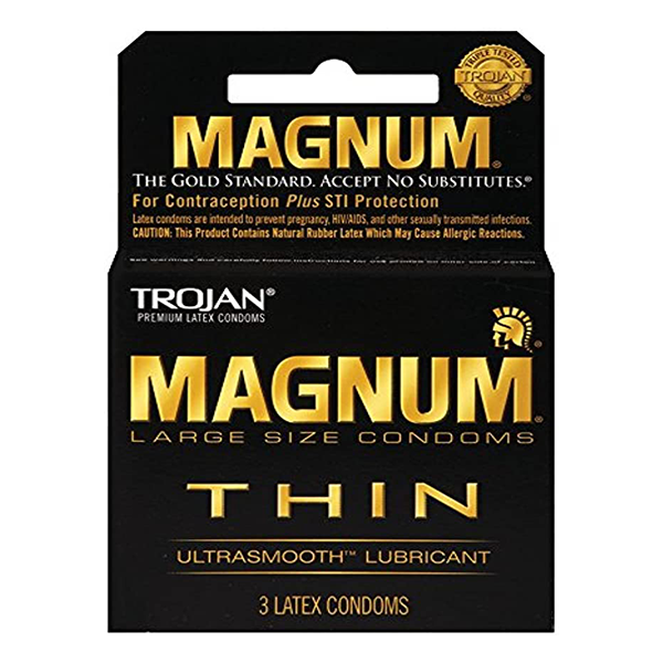 TROJAN | MAGNUM | THIN | 3 CT PER PACK | 6 PACK SET