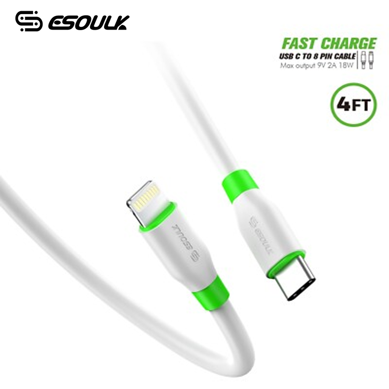 ESOULK USB C TO 8 PIN FAST CHARGING CABLE | 4FT