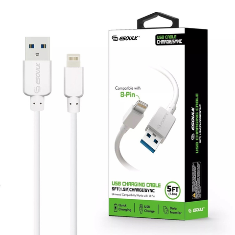 ESOULK USB CHARGING CABLE TO 8 PIN | 5FT