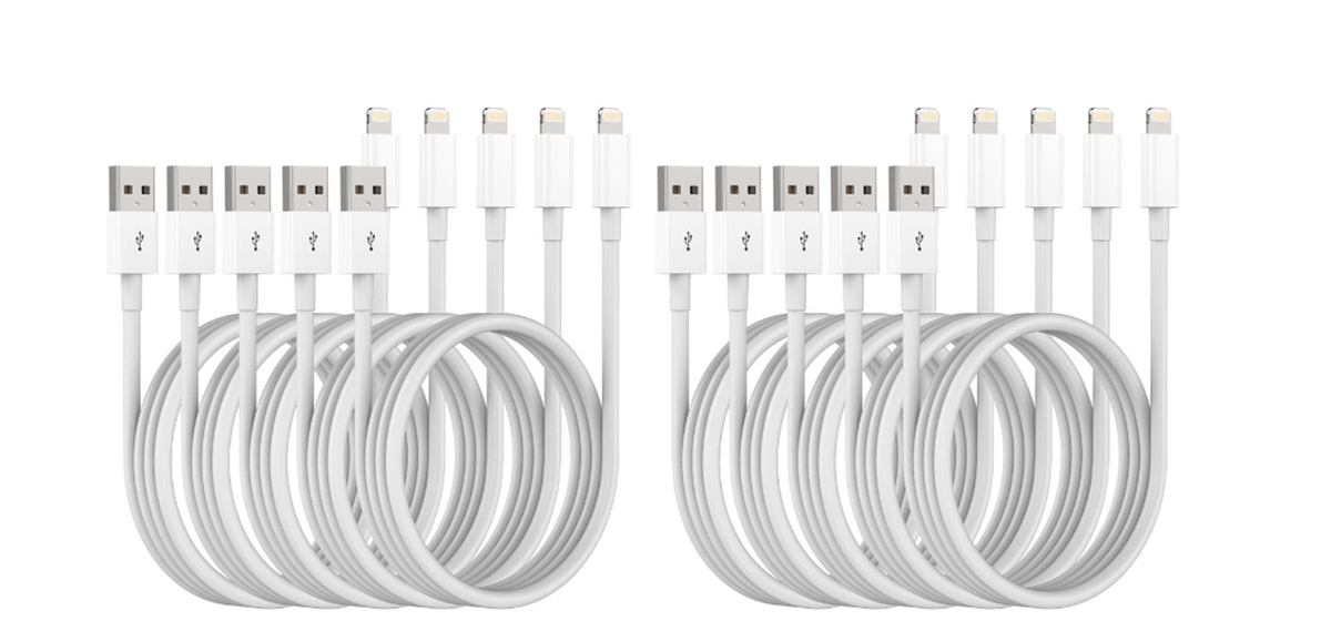 IOS CABLES WHITE 20CT (NO BOX)