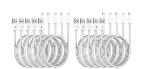 IOS CABLES WHITE 20CT (NO BOX)