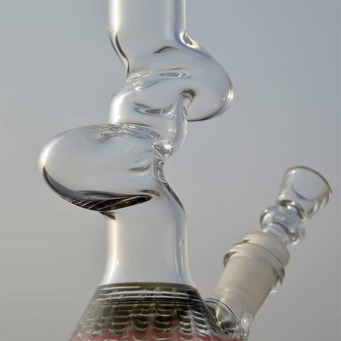 11" SHORT 2 KINK BEAKER WATER PIPE