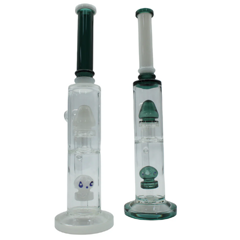 14" DOUBLE PERC STRAIGHT NECK WATER PIPE