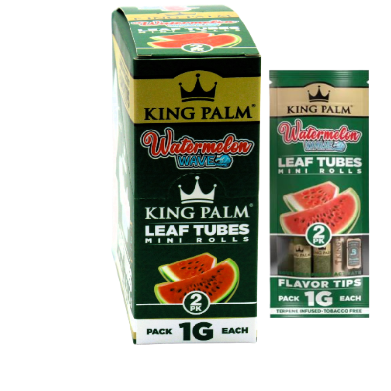 KING PALM | LEAF TUBES | 2 PACK MINI ROLLS | 1 GRAM EACH PACK | 20CT
