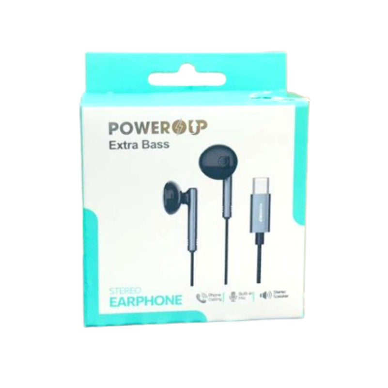 POWER UP EXTRA BASS STEREO EARPHONE TYPE-C
