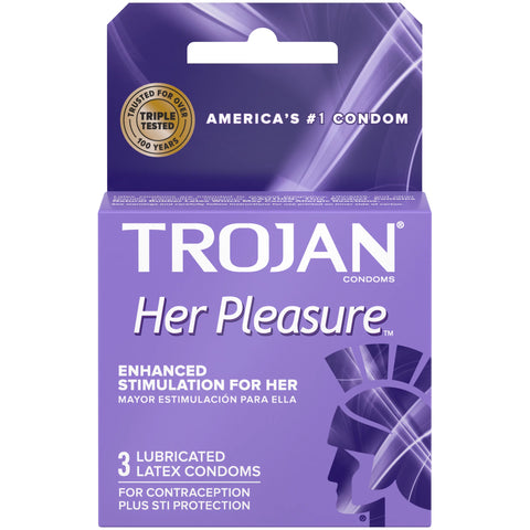 TROJAN | HER PLEASURE | 3 CT PER PACK | 6 PACK SET