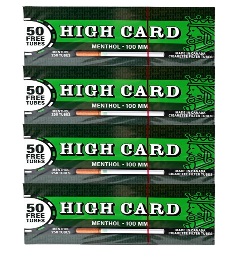 HIGH CARD CIGARETTE FILTER TUBES | 100 MM | 4 CT SLEEVE