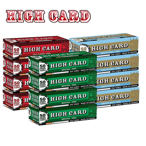 HIGH CARD CIGARETTE FILTER TUBES | KING SIZE | 4 CT SLEEVE